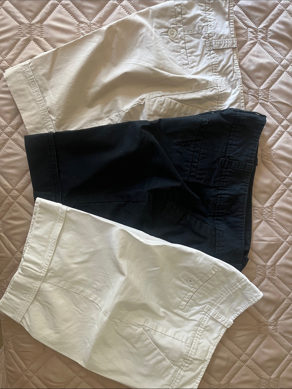 Women’s Mossimo White, Tan and Black Cotton/spandex blend Shorts
